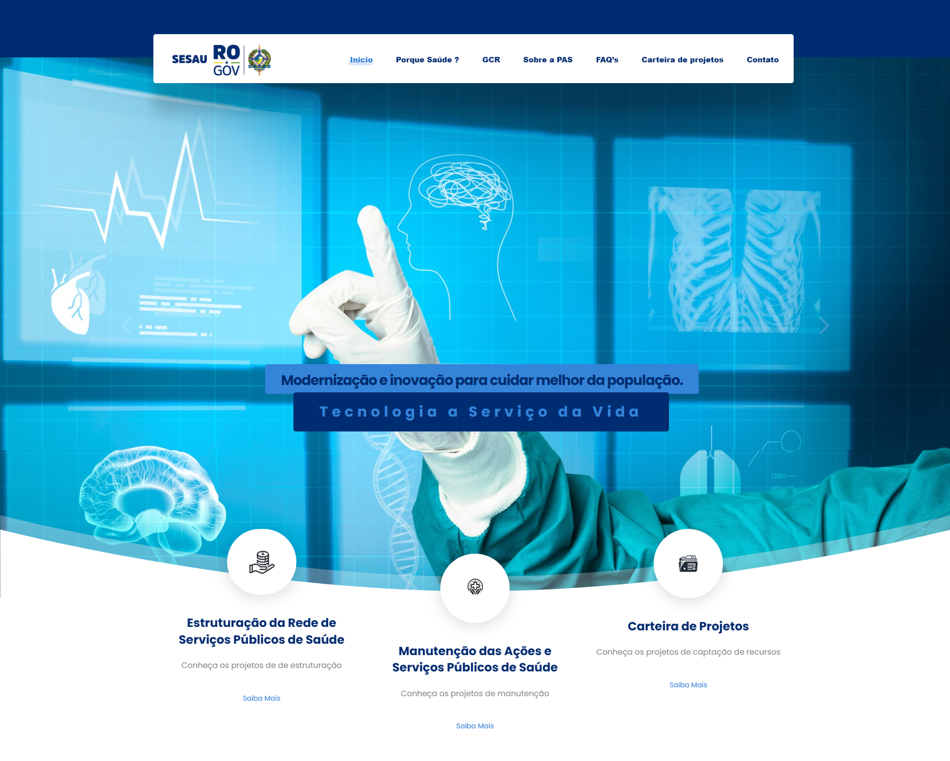 Portal Captação de Recursos - Página Inicial
